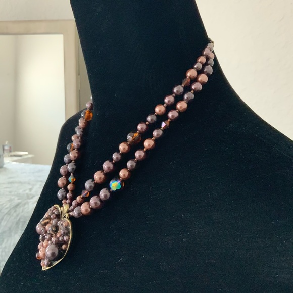 Heart necklace- unique vintage heart - Picture 2 of 6